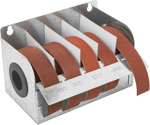 Stahl Schleifpapier Rolle Spender mit 5 Tuch Abrasiv 2,5 cm X 20 'Rollen - Cheap-Us