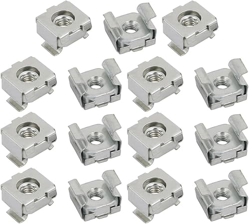 sourcing map 15 STK. Käfigmutter M4 Kohlenstoffstahl für Regalschrank Vierkantmutter Silber DE - Cheap-Us