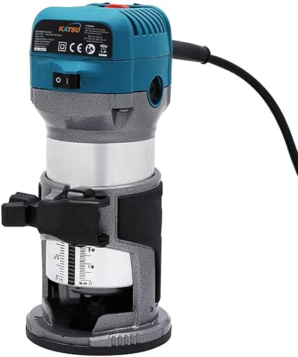 KATSU Electric Hand Holz Oberfräse Kantenfräse 220V 710W + 3 Spannzangen 6mm, 8mm und 10mm - Cheap-Us