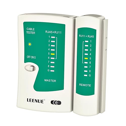 LEENUE Netzwerktester Kabeltester, Lan Tester POE, RJ45 Netzwerkkabel Tester, Netzwerk Testgerät für Cat7 Cat6A Cat6 Cat5 Lan Kabel und RJ11 Telefonkabel - Cheap-Us