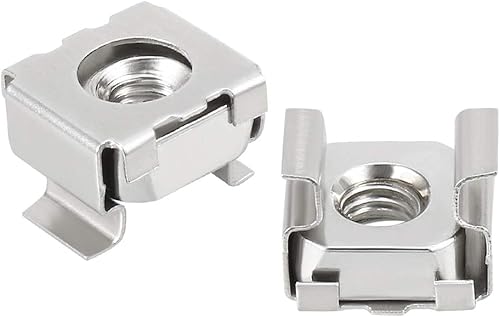 sourcing map 35 Pack, M4 Käfigmutter,Kohlenstoffstahl Vernickelt für Zusteller Regal Kabinett - Cheap-Us