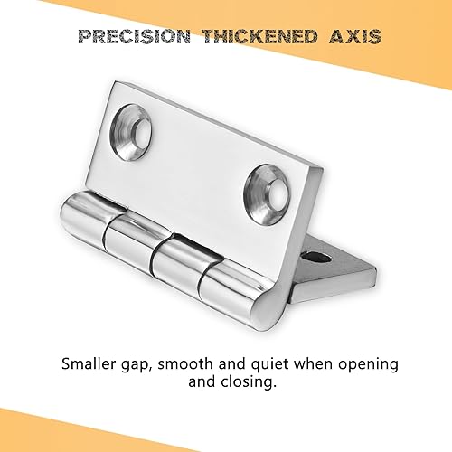 Robuste Scharniere für Boote, 316 Edelstahl, 5 x 5 cm, stabile Deckschranktürscharniere mit Schrauben (6 Stück) - Cheap-Us