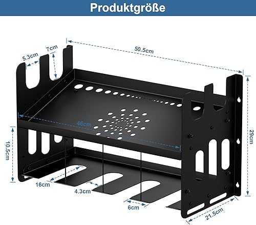 JYiuog Werkzeugspeicher Wandhalterung,Werkzeugregal für Makita Ladegerät DC18SF DC18RC,18V/14.4V Akkus und Schlagbohrer,Werkzeughalter für Werkstatt und Garage,Werkzeugregal Organisation (Schwarz) - Cheap-Us