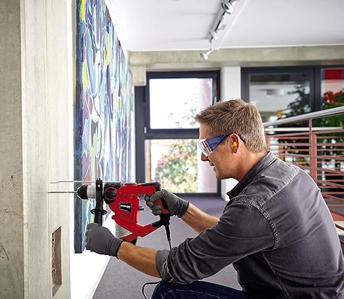 Einhell Bohrhammer TC-RH 900 (900 Watt, Bohren, Hammerbohren, Meißeln mit Meißelfixierung, Überlastrutschkupplung, pneumatisches Schlagwerk, SDS-plus-Werkzeugaufnahme) - Cheap-Us