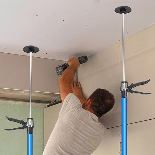 Fiqops 2 Stk. Deckenstütze, Montagestütze bis 50kg Tragkraft,Teleskopstützen bis 45°,Montagestütze 115-290cm,Einhandstütze für Wände, Decken,Stützen Höhenverstellbar,aus Stahl - Cheap-Us