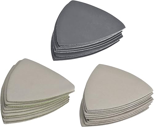 sourcing map 30 Stück Dreieck Detailschleifer Schleifpapier Satz 2500/3000/4000 Körnung 3-1/2 Zoll Klett Siliziumkarbid Schleifpads - Cheap-Us