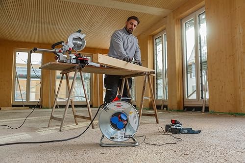 Brennenstuhl Garant S IP44 Kabeltrommel (40m Kabel in schwarz, aus Stahlblech, für den ständigen Einsatz im Außenbereich, Made in Germany) silber - Cheap-Us