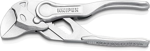 KNIPEX Zangenschlüssel XS Zange und Schraubenschlüssel in einem Werkzeug aufgeprägte, raue Oberfläche verchromt 100 mm 86 04 100 - Cheap-Us
