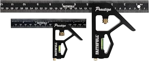 Faithfull FAICS300TCNC Prestige Aluminium-Kombinationswinkel, 150 mm und 300 mm - Cheap-Us