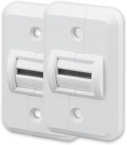 Set: 2 x Energiespar Gurtführung, Bürstendichtung, Einlauf, Nachrüsten, bis 23 mm Breite Rolladengurt, Farbe: weiß, Montage ohne Gurtausbau, Großer Energieeinspareffekt, von EVEROXX® - Cheap-Us