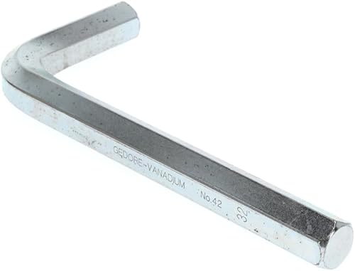 GEDORE Winkelschraubendreher für Innensechskant-Schrauben, Winkelschraubenzieher, Werkzeug, SW 7 mm, Länge 102 mm, 42 7 - Cheap-Us