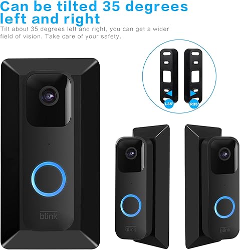 Halterung für Blink Video Doorbell, Wandplatte für Blink Video Türklingel, Verstellbar Doorbell Eckhalterung, Abgewinkelter Keilhalterung Zubehör für Blink Video Doorbell,Schwarz - Cheap-Us