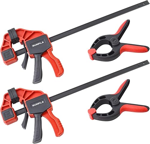 Gunpla 4 Stück Einhandzwinge und Federzwingen Set Spannweite 305 mm Dehnbereich 440mm Spannkraft - Cheap-Us