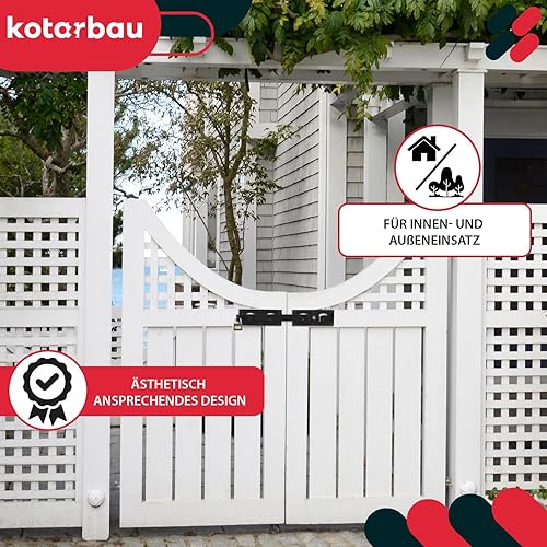 KOTARBAU® Doppeltorüberwurf Links Rechts mit Vorhängeschloss Gartendoppeltor-Überwurf Torriegel Torverschluss Schlagladenüberwurf Torverrieglung Riegel - Cheap-Us