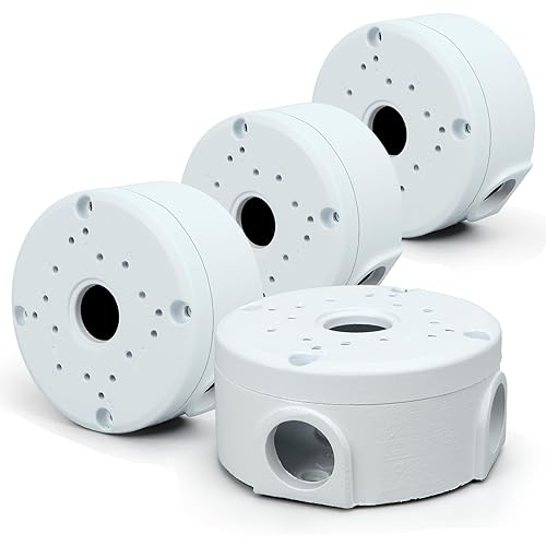 4 Stück Kamera-Anschlussdose, Halbkugelförmige Überwachungskamera-Montagebox, wasserdichte Anschlussdose für Überwachungskamera Metall Aluminium wasserdichte Anschlussdose - Cheap-Us