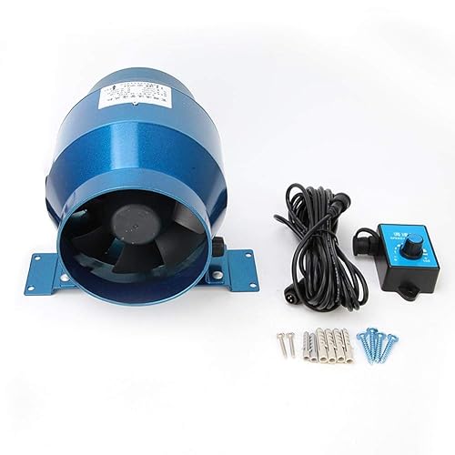 Vikye 4-Zoll-Kanalventilator, 160CFM 5000 RPM Inline-Kanalventilator mit variabler Geschwindigkeit mit EC-Motor PWM-Geschwindigkeitsregler, geräuscharmer Kanalventilator - Cheap-Us