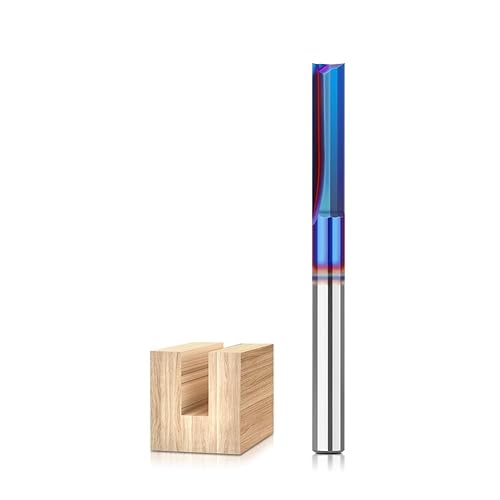 WSOOX CNC 8mm Schaft Nutfräser Nano Blue Coating Holz Nutfräser CNC Fräser für Oberfräse Ø8mm - Cheap-Us