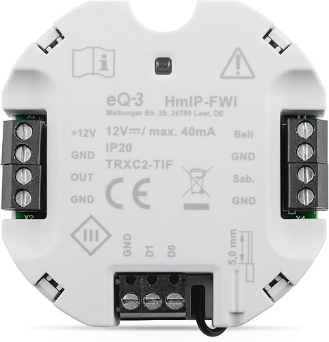 Homematic IP Smart Home Wiegand-Schnittstelle, damit kann EIN Wiegand-fähiges Endgerät, wie EIN Code-Schloss, ins Homematic IP Smart-Home-System integriert Werden, 155182A0 Grau - Cheap-Us