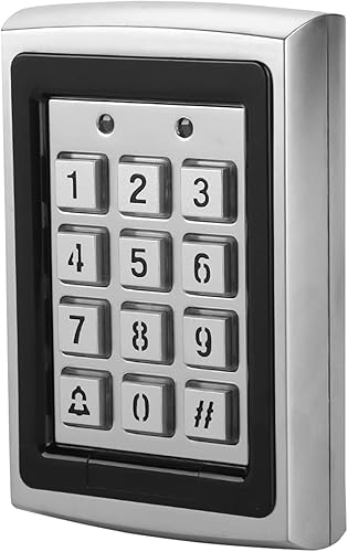 Sonew Codeschloss Türöffner, Tür Zugriffskontrolle, RFID 125KHz Standalone Zugriffskontrolle mit blauer hintergrundbeleuchteter Tastatur Unterstützung 1000 Benutzer (Silber) - Cheap-Us