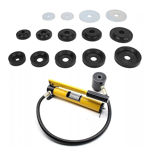 TKSE-Blech-Grübchen-Set aus Karbonstahl, Ausgestellte Loch-Grübchen-Matrizen, Stützscheiben-Set für Hydraulischen Locher von Harbor Freight - Cheap-Us