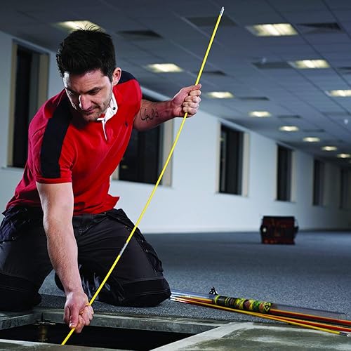 C.K Einziehstangen Mighty Rod | 3,3 Meter | Hohe Zugfestigkeit | Problemlose Kabelführung | Optimales Steifigkeits-Flexibilitäts-Verhältnis | Reibungslose Kabelführung | Komplettes Set - Cheap-Us