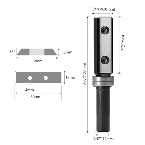 Quadratische 50 mm Hartmetall-Einsätze, 10PCS Schneidklingen für Wendeplatten Bündigfräser, Farbschaber-4 Kanten-50 x 12 x 1,5 mm, für Oberflächen-Rille, Spiralförmige Hobelschneideköpfe, Handschaber - Cheap-Us