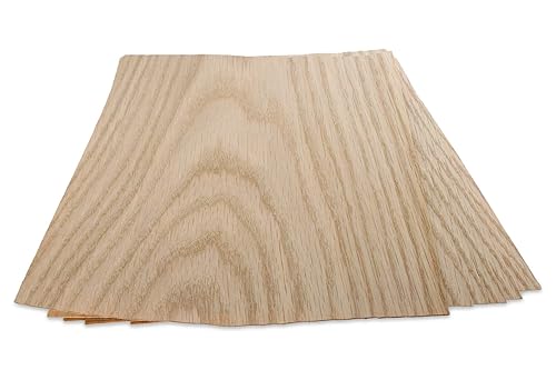 WoodPress® Eichenfurnier – 6 Bögen – DIN A4 (ca. 21 cm x 29 cm) – Furnier für Intarsien, Modellbau und Möbelreparatur - Cheap-Us