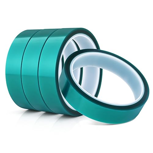 4 Rollen Wärmeband Wärmeübertragungsband, 20mm×33m (108ft) Heat Transfer Tape Klebeband Hitzebeständiges Band Wärmepresse Keine Rückstände Hochtemperaturband für Elektronik Druck DIY Handwerk - Cheap-Us