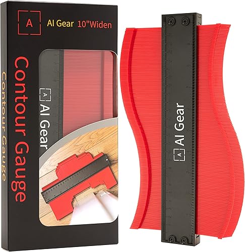 AI Gear Konturenlehre Duplikator 25,4 cm breites Profilwerkzeug präzises Messen unregelmäßiger Formen für Laminat, Holz, Fliesen und Fußböden - Cheap-Us