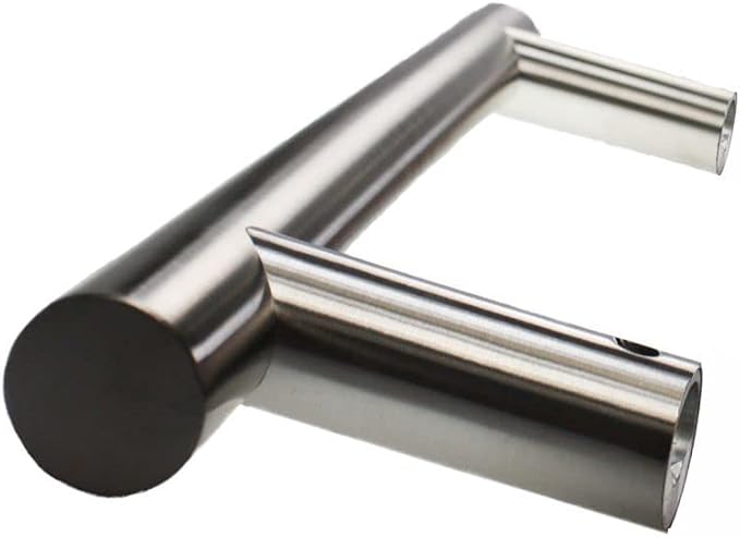 h Haustürgriff Edelstahl Vanessa, Stoßgriff mit 45° schrägen Stützen L=400 mm, A=300 mm (1 ST) - Cheap-Us