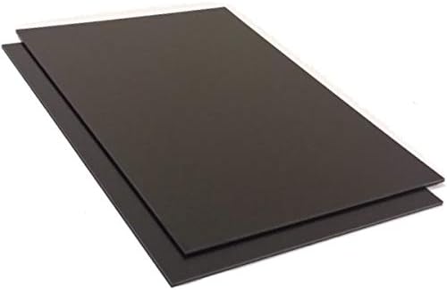 Kunststoffplatte ABS 1mm Schwarz 2000x1000mm (2m x 1m) Acrylnitril-Butadien-Styrol - Made in Germany - Einseitige Schutzfolie - Top Qualität - 1 Stück - Cheap-Us