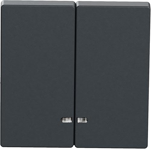 Schneider Electric Merten MEG3456-0414 Doppelwippe für Schalter mit rotem Symbolfenster, anthrazit, System M - Cheap-Us