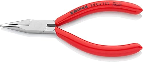 KNIPEX Flachrundzange mit Schneide (Radiozange) mit Kunststoff überzogen schwarz atramentiert 160 mm 25 01 160 - Cheap-Us