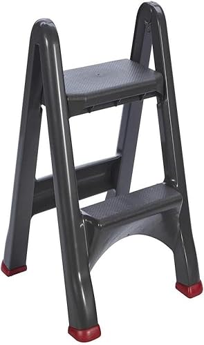 Curver Klapptritt, Plastik, anthrazit/rot, 48.6 x 17.2 x 63 cm - Cheap-Us