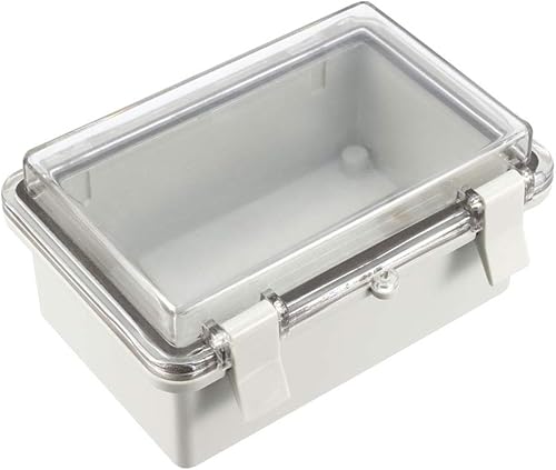 sourcing map ABS staubdicht wasserdicht IP65 Anschlussdose Klappschale Universal Electrical Project Enclosure Grau W PC Klare Abdeckung 150 x 100 x 70 mm (5,9 x 3,9 x 2,75 Zoll) - Cheap-Us