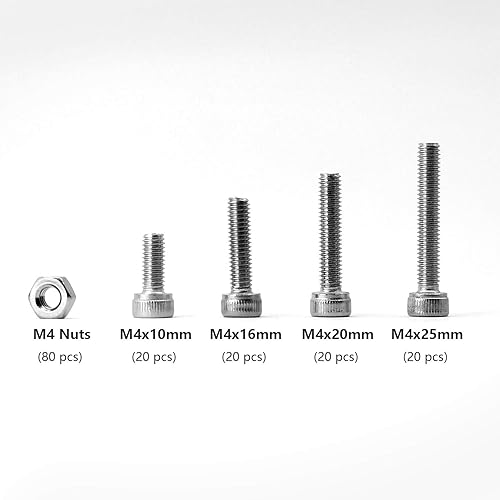 M8 Innensechskantschraube und Mutter Kombinationsbox 304 Edelstahl Mechanische Innensechskant Bolzenset 20mm 30mm 40mm 50mm - Cheap-Us