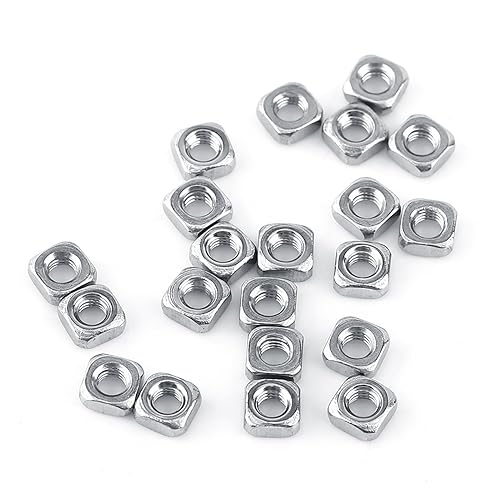 100 UNIDs M3 DIN557 metrischem Mutter Muttern quadratisch SS304 Mutter Edelstahl für BH, quadratisch, Farbe Silber - Cheap-Us