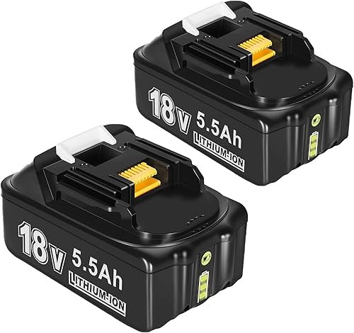 2X 18V 5,5Ah/5500mAh Ersatzakku für Makita Akku BL1850 BL1860B BL1860 BL1840B BL1840 BL1830 BL1835 BL1845 194204-5 LXT-400 - Cheap-Us