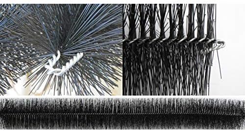 4x Dachrinnenbürste Ø 15cm, 120cm inkl. 3 Sicherungsklammern gegen Sturm und Wind - Cheap-Us