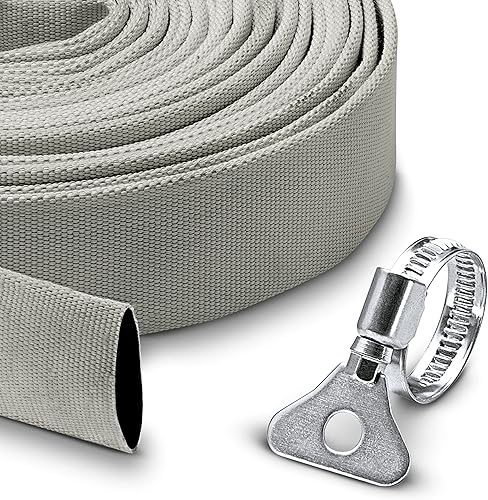Kärcher Gewebeschlauchset 1, 1/4 Zoll (10 m) mit flexiblem Gewebeschlauch inkl. Edelstahl-Schlauchklemme zum Anschluss an Tauchpumpen - Cheap-Us