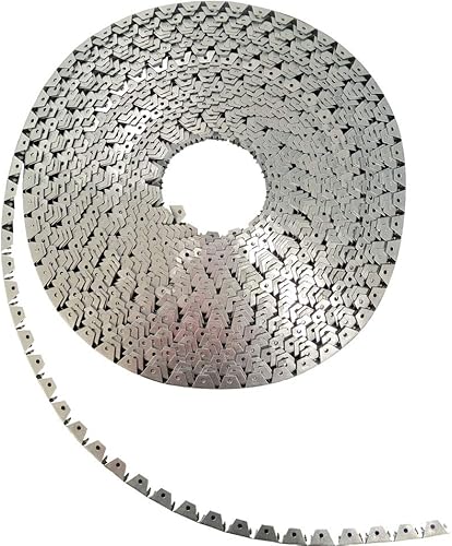 Flexibler Metall-Klemmstreifen, 3 Zähne, Polsterung, hochwertig, robust, Kurvengriff, für Möbel, Stühle, Sofa, Bett (19,8 m) - Cheap-Us