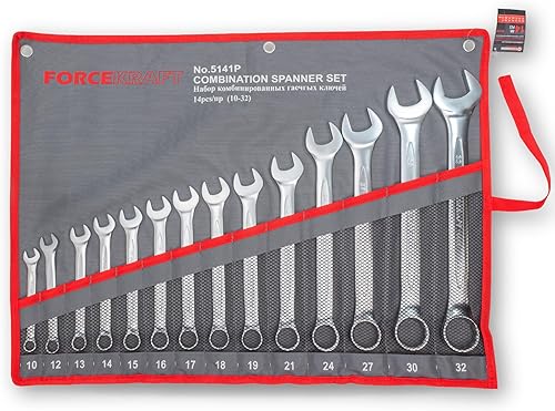 FORCEKRAFT Maul-Ringschlüssel Satz 14-tlg, - Cheap-Us