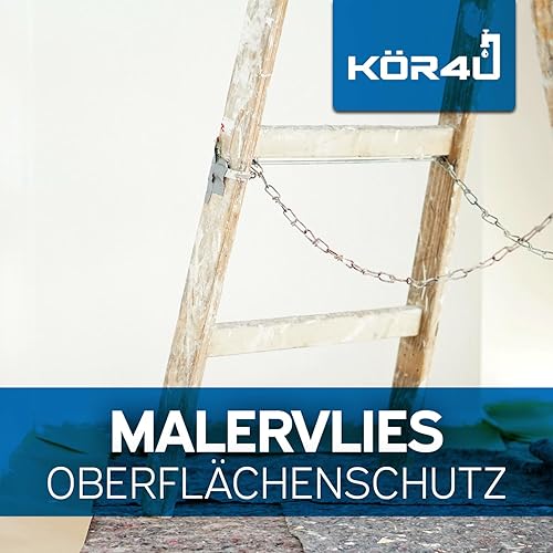 kör4u Malervlies 50m, 180g Abdeckvlies – Staubdichtes, Rutschfestes Malervlies für Renovierungen, Umzüge und Heimwerkerprojekte - Cheap-Us