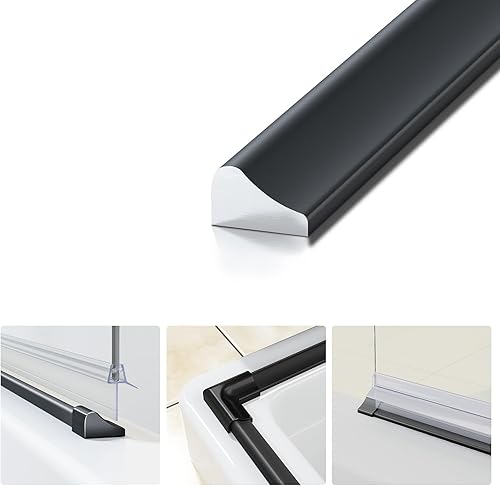 Dichtung 2x100cm Ersatzdichtung Duschkabine für 4mm 5mm 6mm gerade Glastür Stärken Duschtür Wasserabweisende einstellbare Duschdichtung Spritzschutz Bad Dusche glasdicke - Cheap-Us