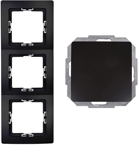 Kopp Paris 4-Fach Abdeckrahmen, Mattschwarz, 308750065 (Packung mit 2) - Cheap-Us