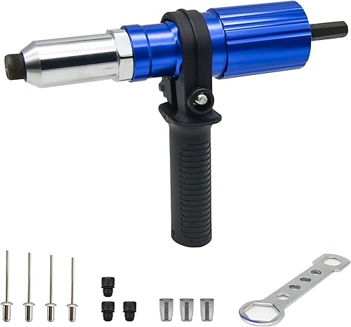 GUPTOMES Nietenzangen-Blindnietadapter – Nietaufsatz für Akkuschrauber und Bohrmaschinen mit 2,4 mm, 3,2 mm, 4 mm, 4,8 mm Nasenstücke - Cheap-Us