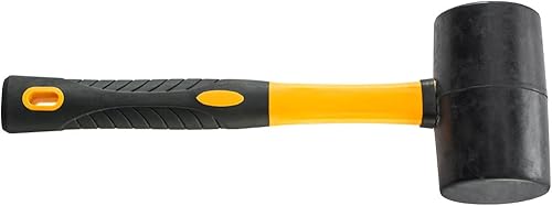 HARDY Universal 2K Gummihammer 2-Komponentenstiel mit rutschfester Beschichtung Arbeitskomfort Sicherheit Konturiert Präzise Volltonfarbe Schwarz 65 mm - Cheap-Us