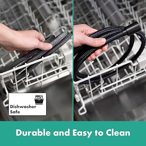 hansgrohe Designflex - universal Textil Duschschlauch 1,25 m, mit Verdrehschutz, flexibler Brauseschlauch mit Knickschutz, inkl. Dichtungsringe, Chrom - Cheap-Us