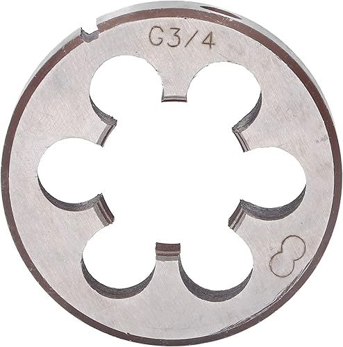 3/4 Rohrschneideisen, rundes Gewindeschneideisen, legierter Stahl, 55 mm Durchmesser, 6 Lcher zum Entfernen von Spnen fr Handgewindebohrer, hochprzises Gewindeschneideisen - Cheap-Us