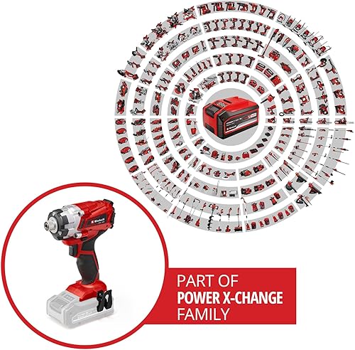 Einhell Akku-Schlagschrauber TE-CI 18/1 Li-Solo Power X-Change (Li-Ion, 18V, 0-2300 min-1, max. Drehmoment hart 140 Nm, Drehzahlregelelektronik, ohne Akku und Ladegerät) - Cheap-Us